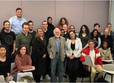 Joseph Lebovic with a group of UofT undergraduate students